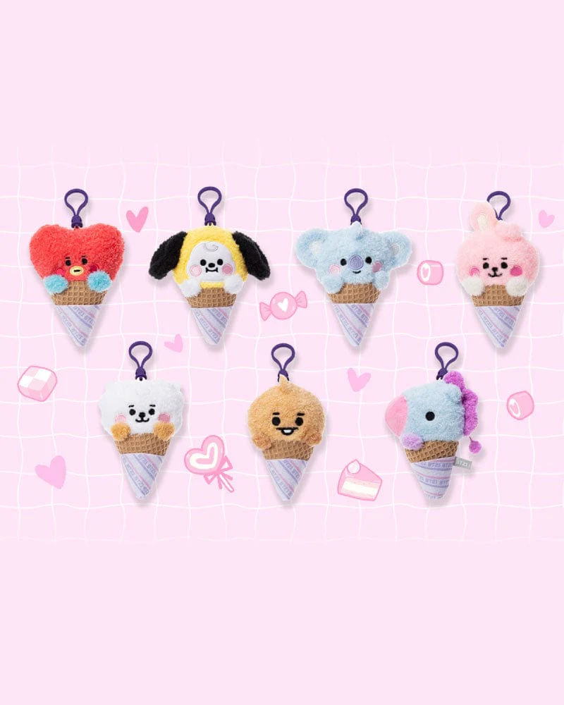 BT21 MANG BABY Ice Cream Plush Mascot Keychain - Image 3