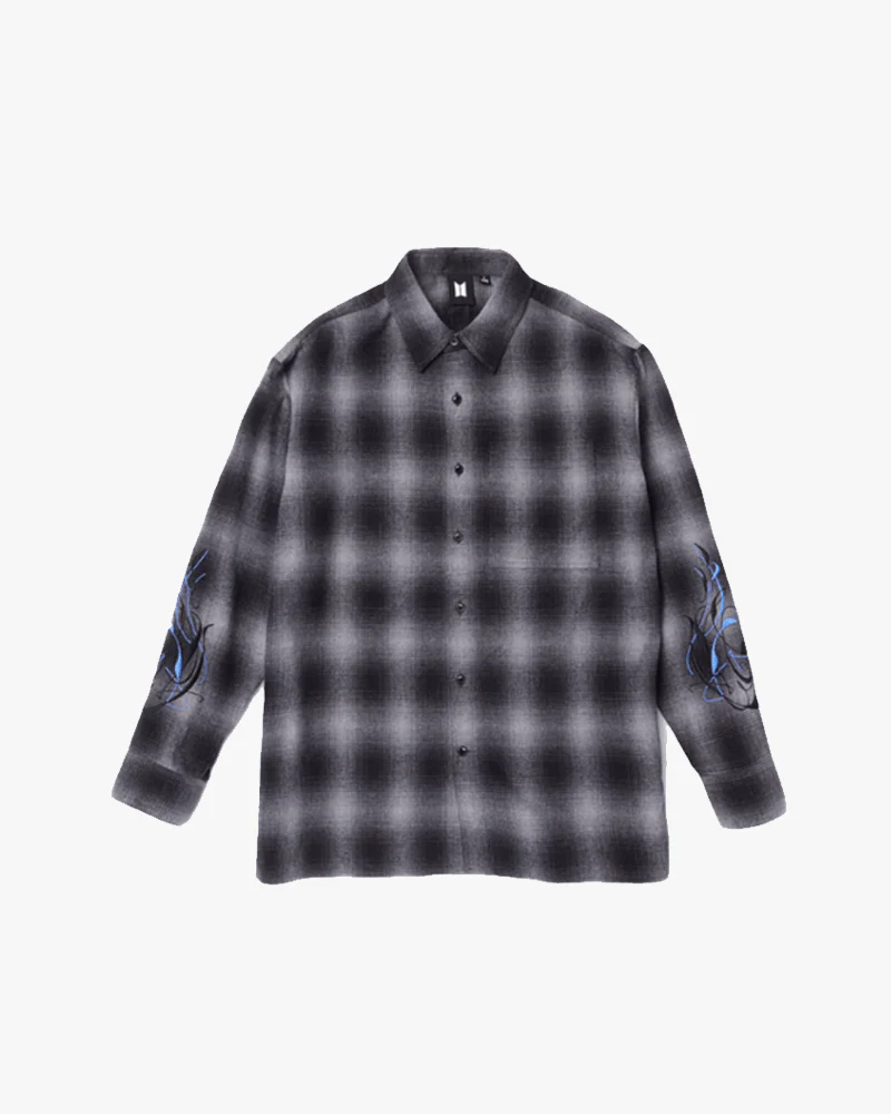 BTS Black Swan Flannel Shirt 01 (Gray) - Image 3