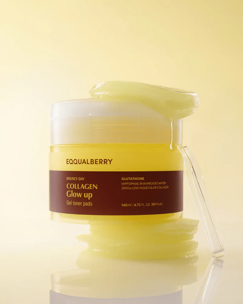 EQQUALBERRY Collagen Glow Up Gel Toner Pads - Image 3