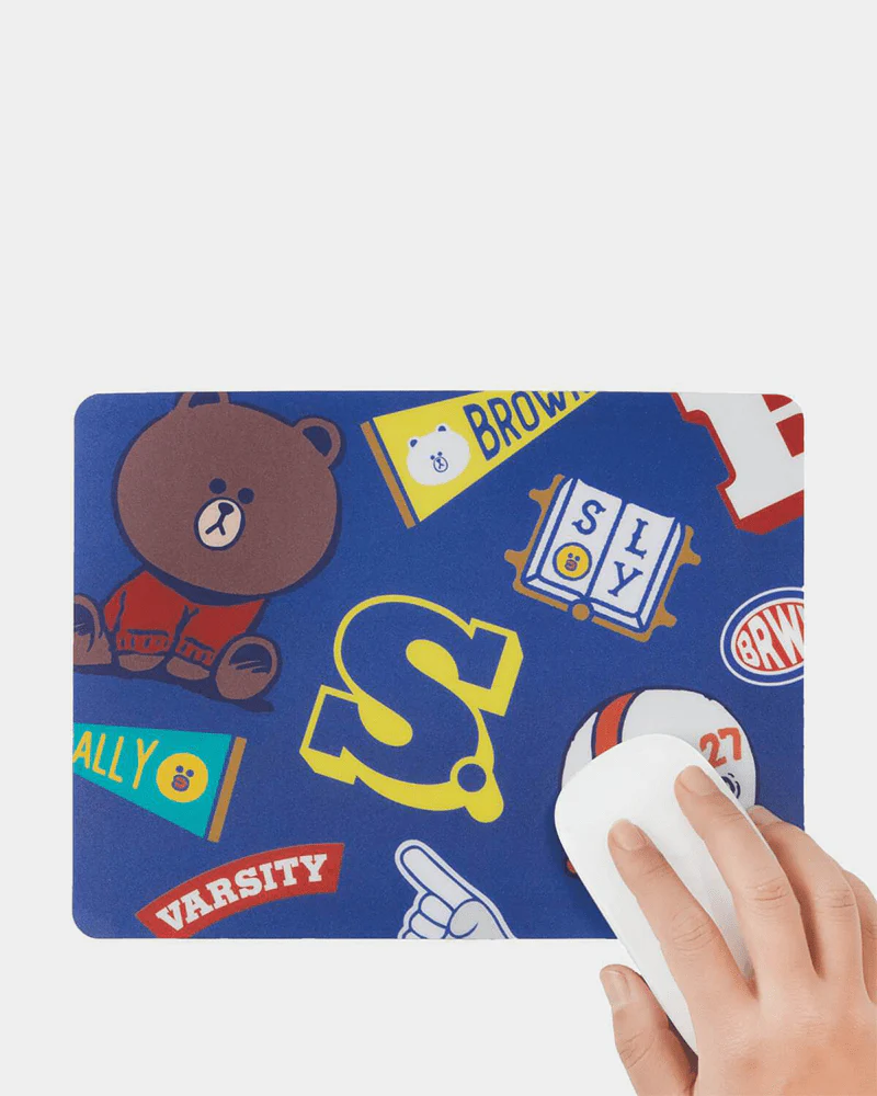 LINE FRIENDS BROWN & FRIENDS University Mouse Pad #Blue - Image 2