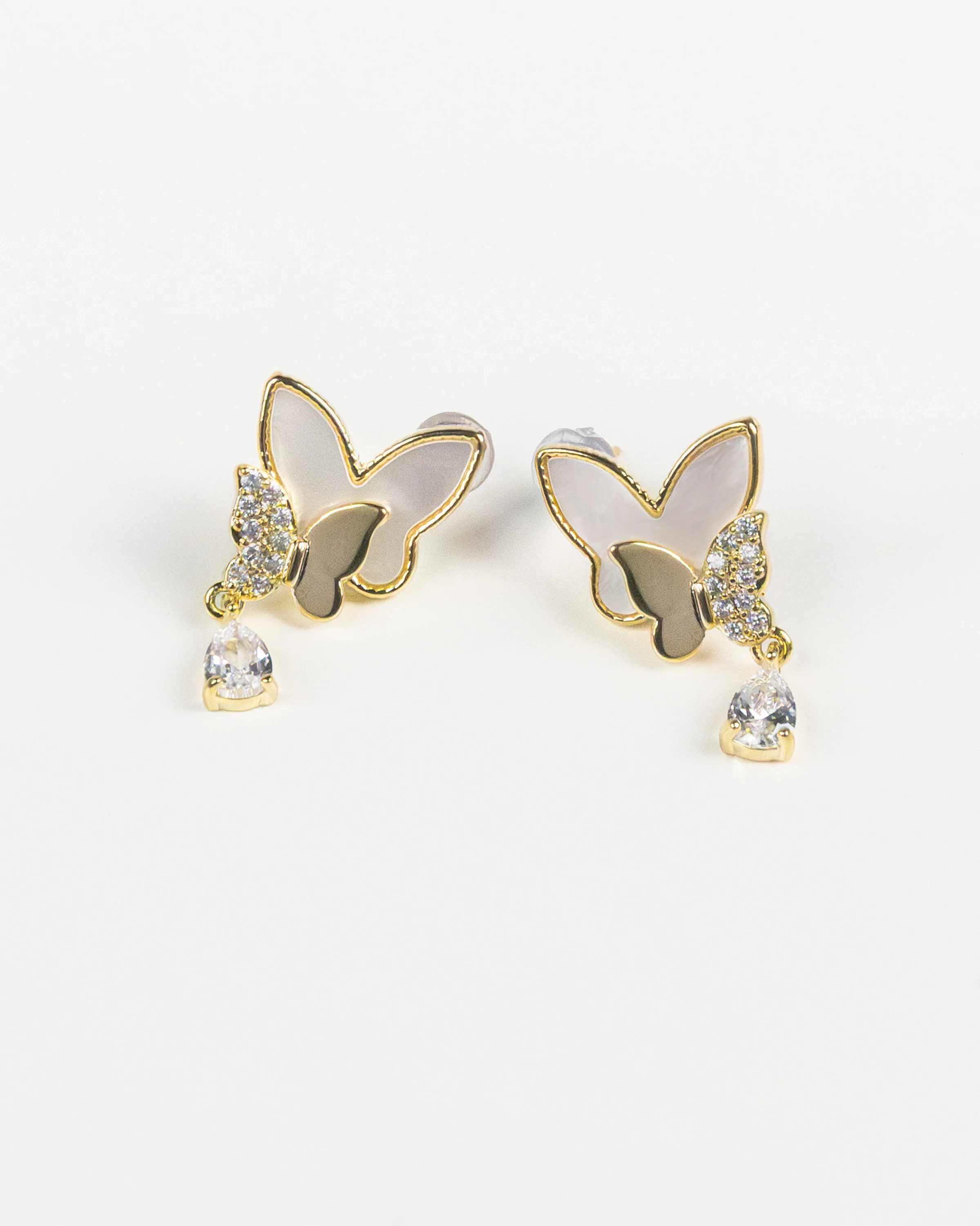 NYU NYU Butterfly Duo Drop Earrings