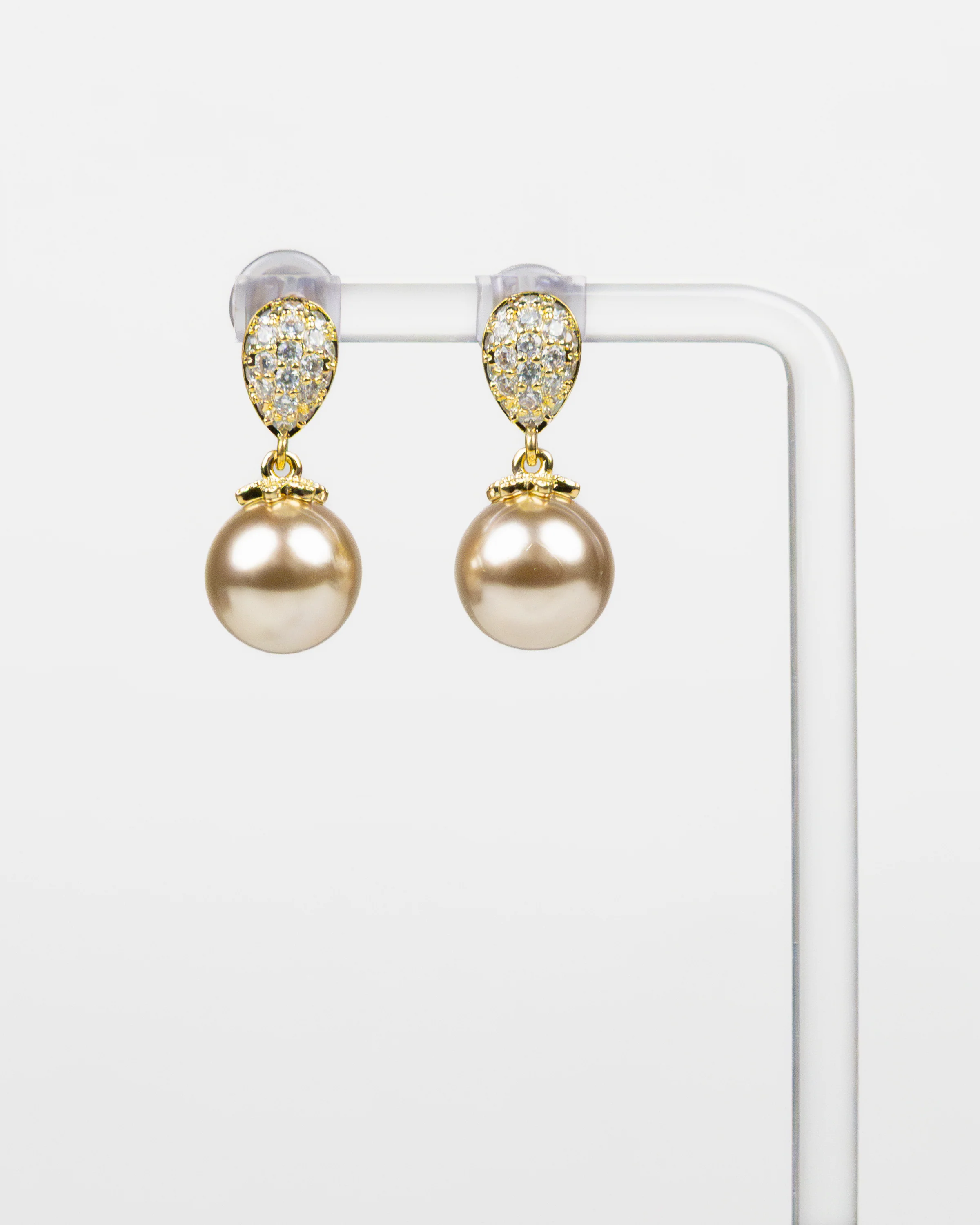NYU NYU Golden Sprinkle Pearl Drop Earrings