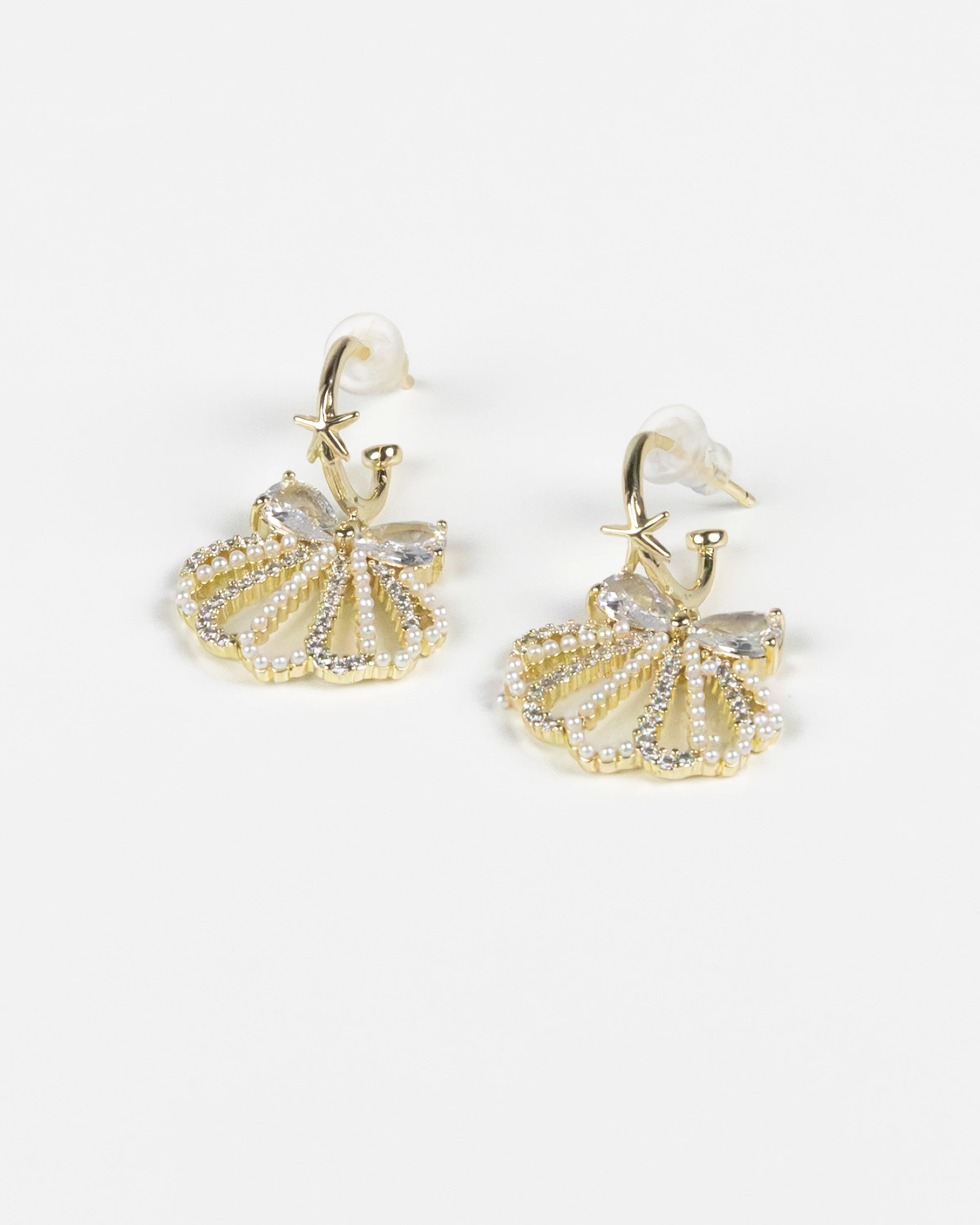 NYU NYU Golden Tide Bow Earrings - Image 2