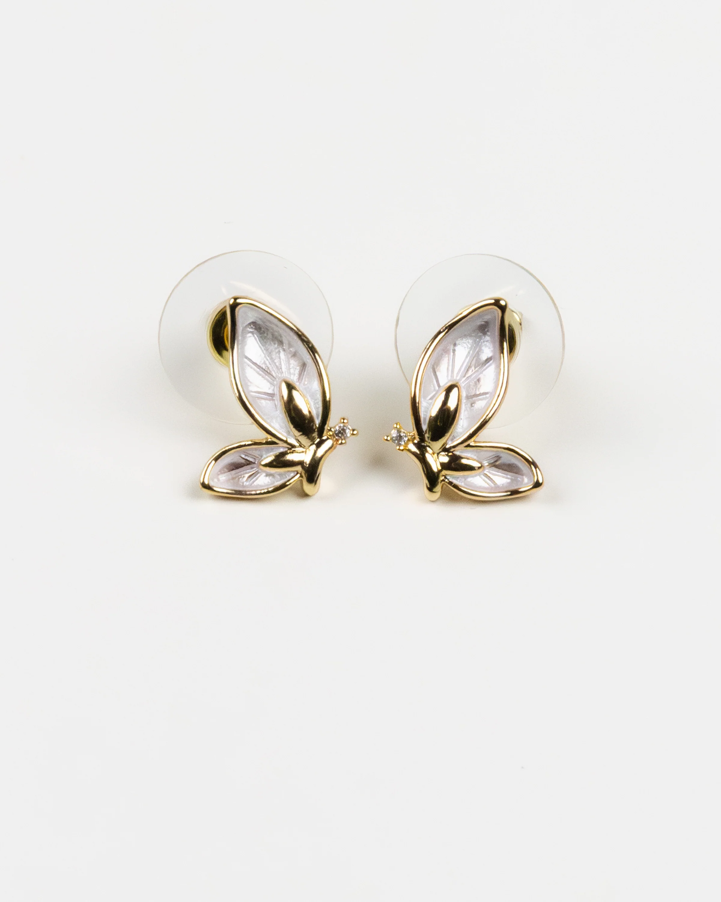 NYU NYU Ivory Butterfly Stud Earrings