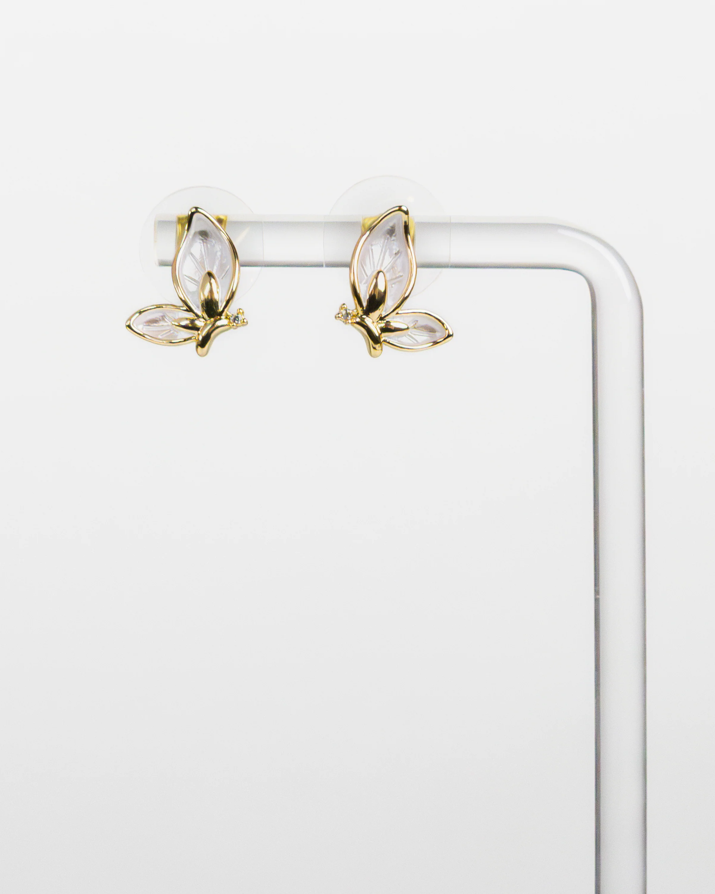 NYU NYU Ivory Butterfly Stud Earrings - Image 2