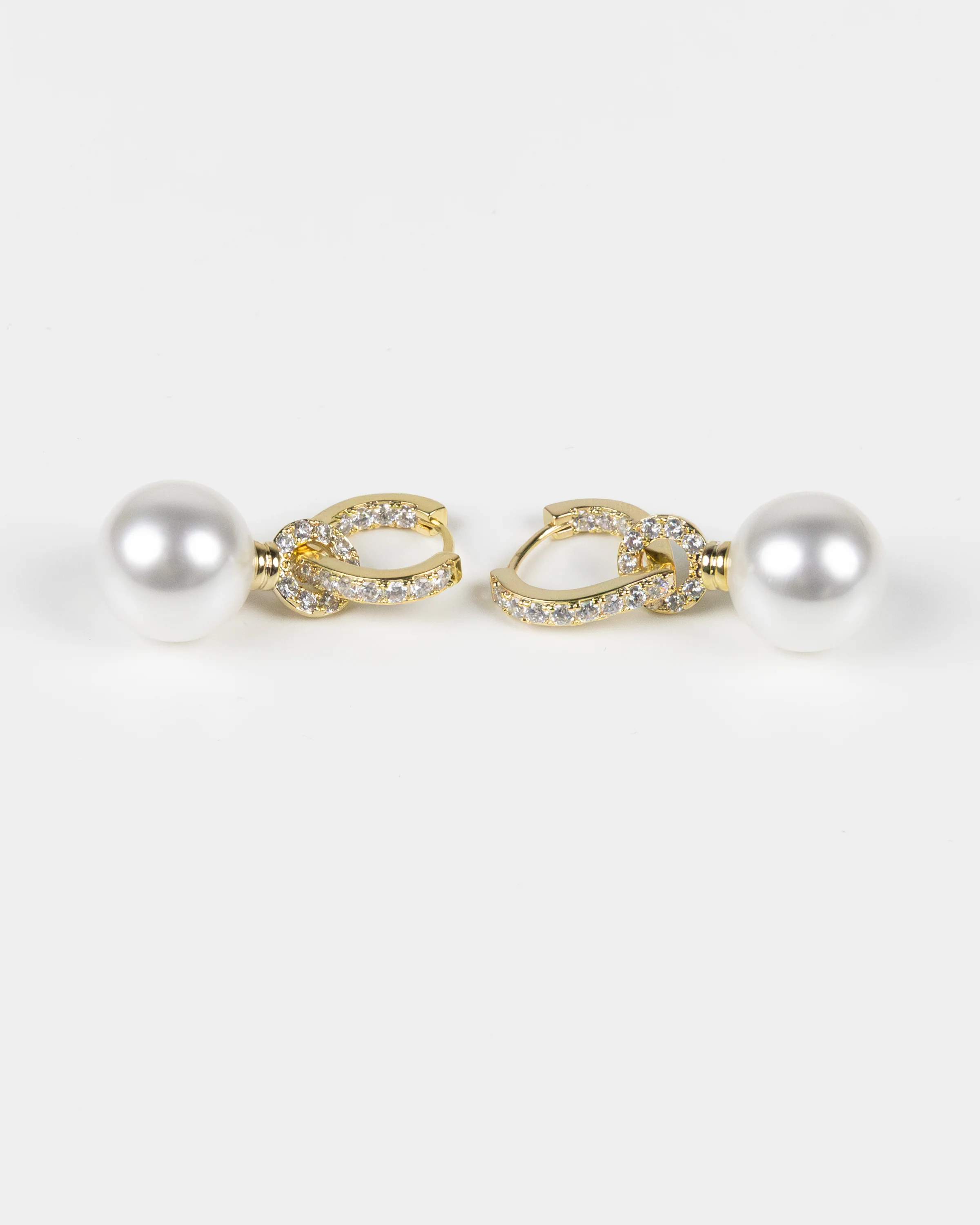 NYU NYU Luxe Pearl Hoop Earrings - Image 2