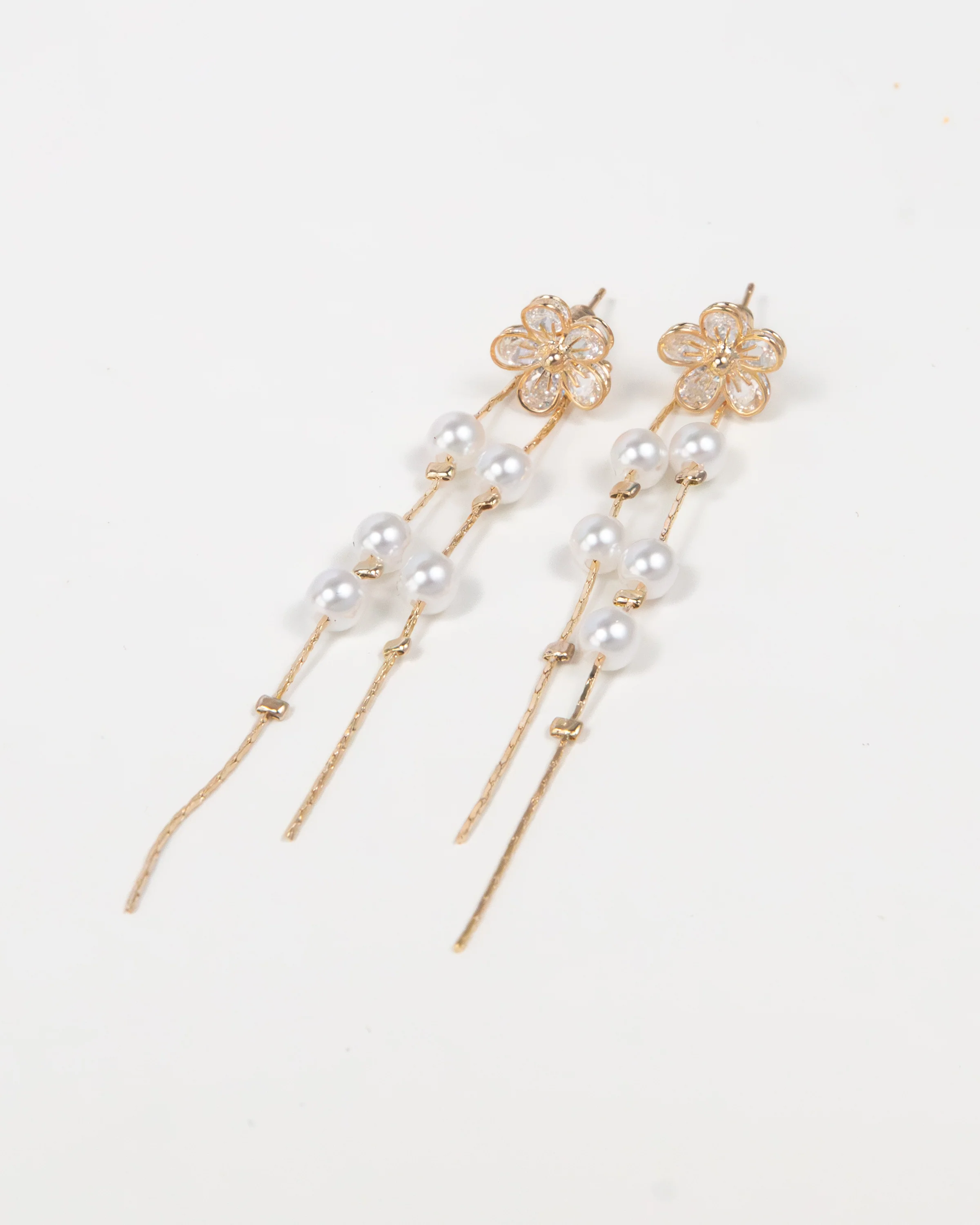 NYU NYU Pearl Blossom Drop Earrings - Image 2