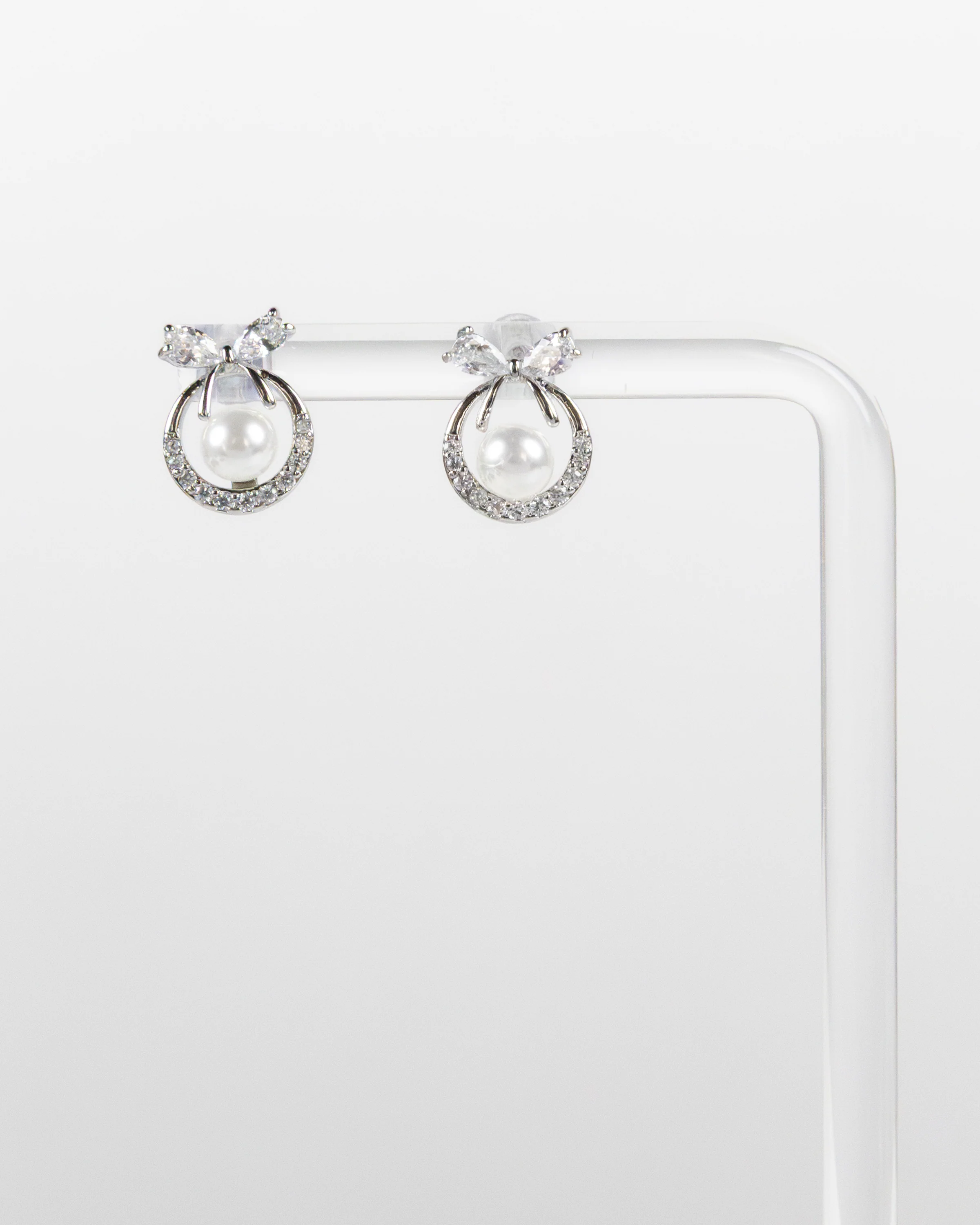 NYU NYU Sweet Halo Bow Pearl Studs - Image 2