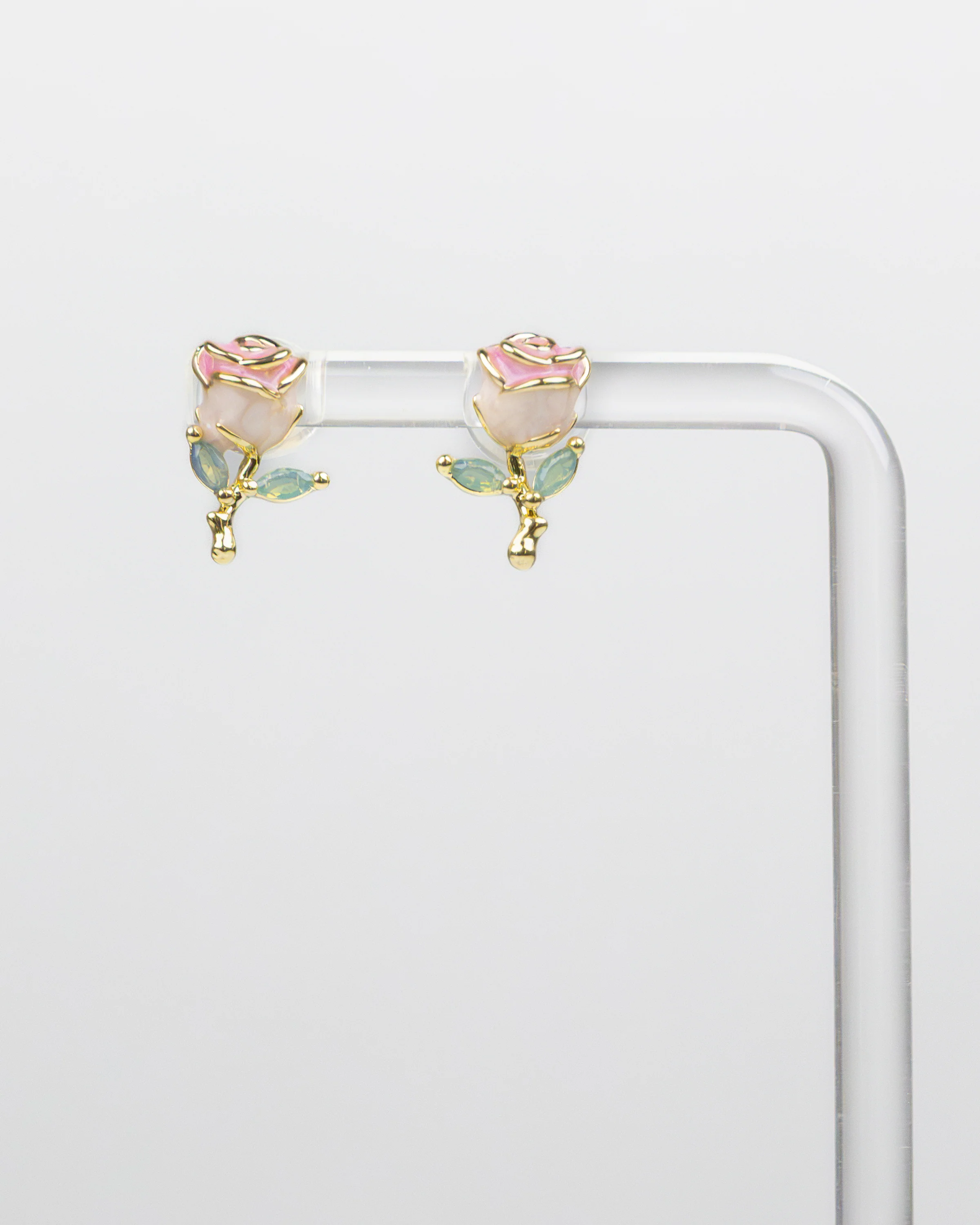 SUKOSHI First Bloom Pink Rosebud Studs - Image 2