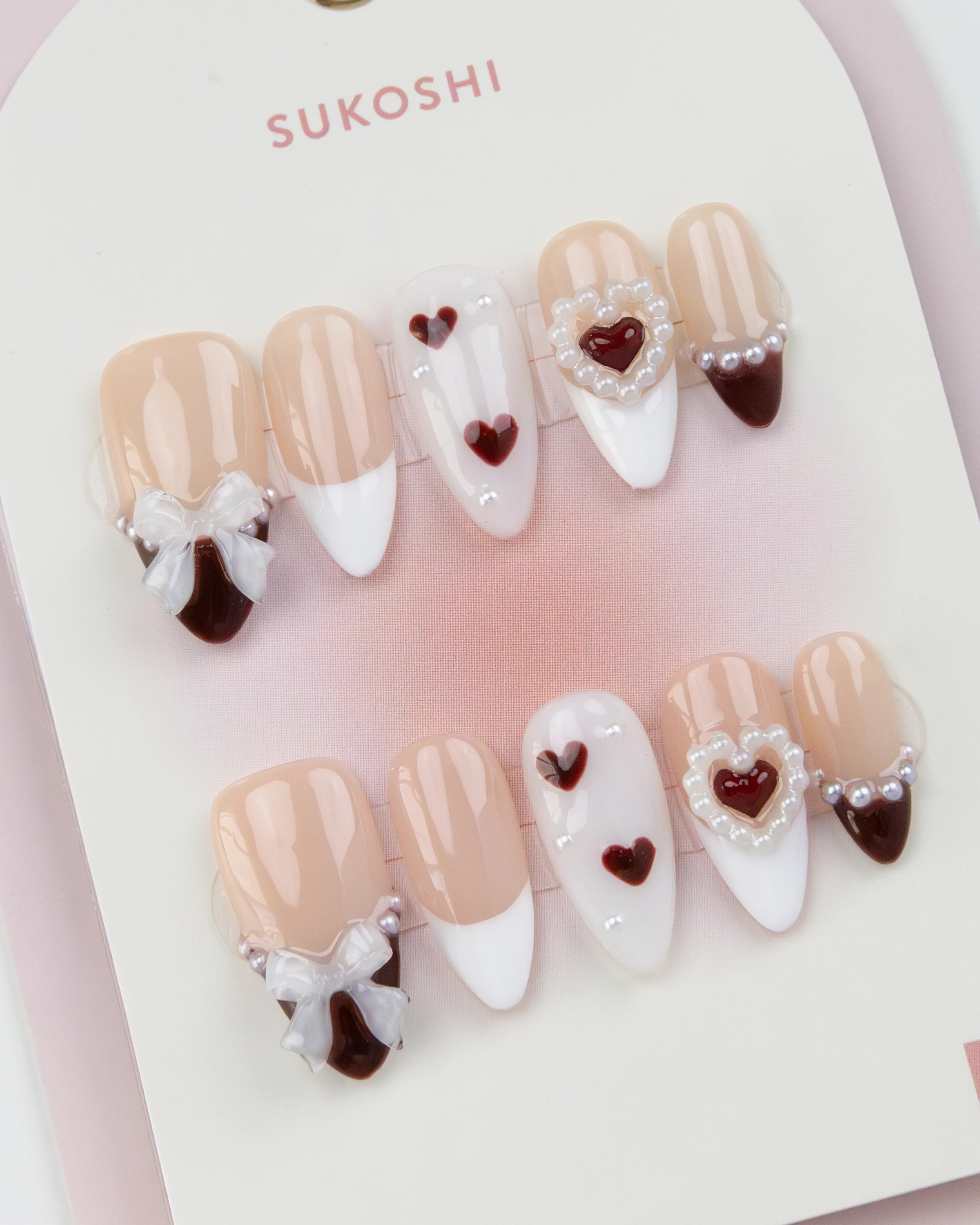 SUKOSHI Handmade Press-On Nails Crush on You - Image 2