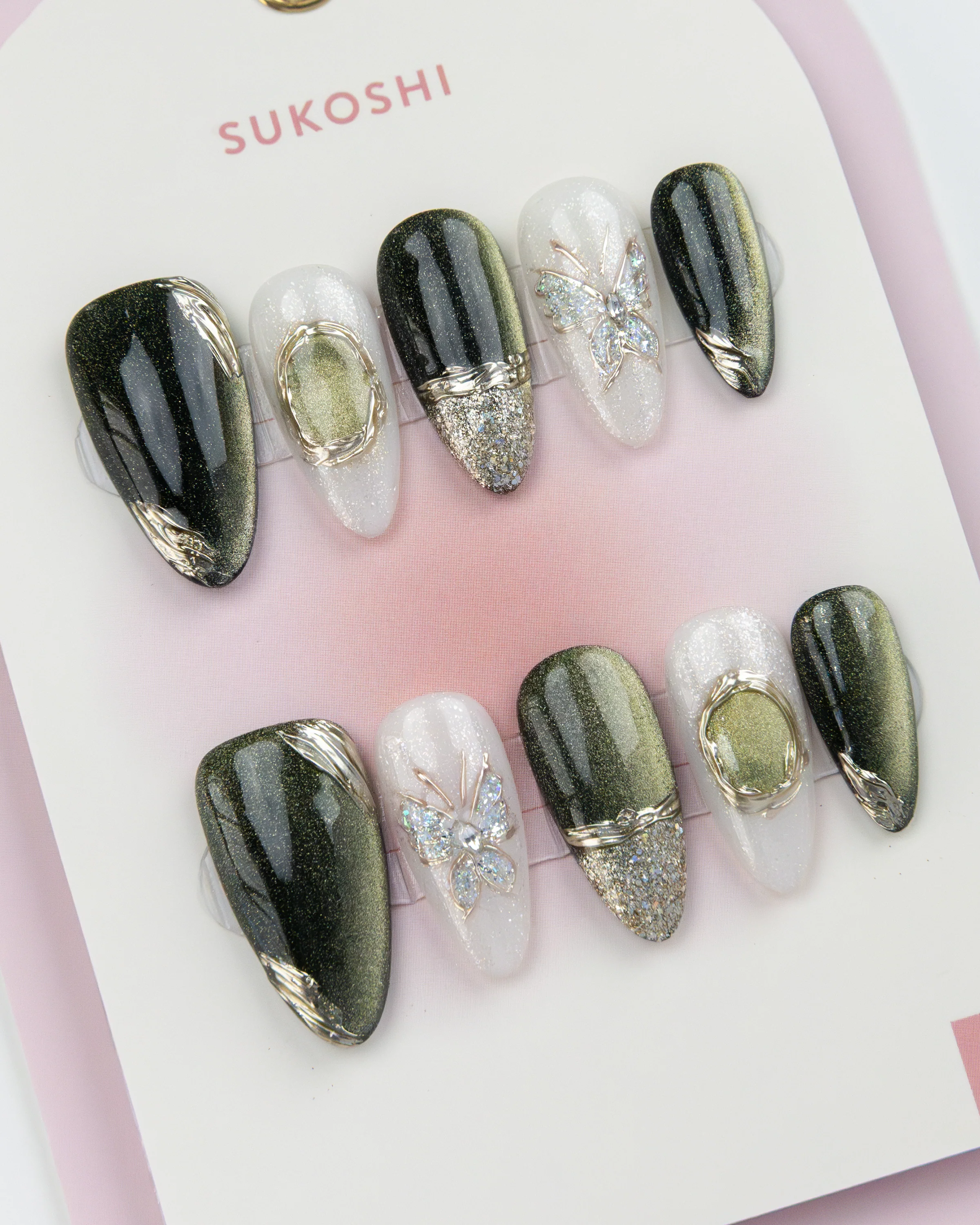 SUKOSHI Handmade Press-On Nails Forest Fairy - Image 2