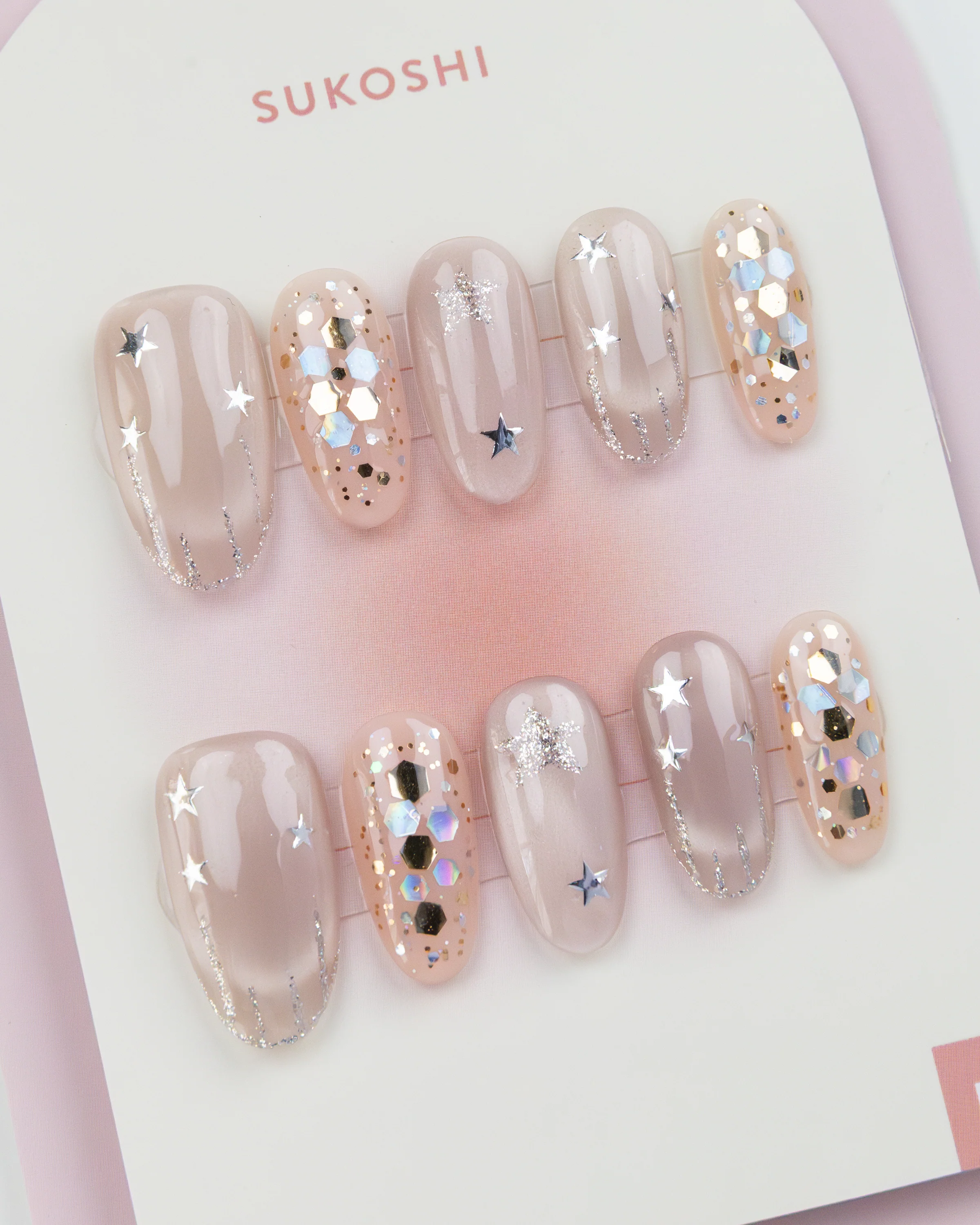 SUKOSHI Handmade Press-On Nails Golden Hour - Image 2