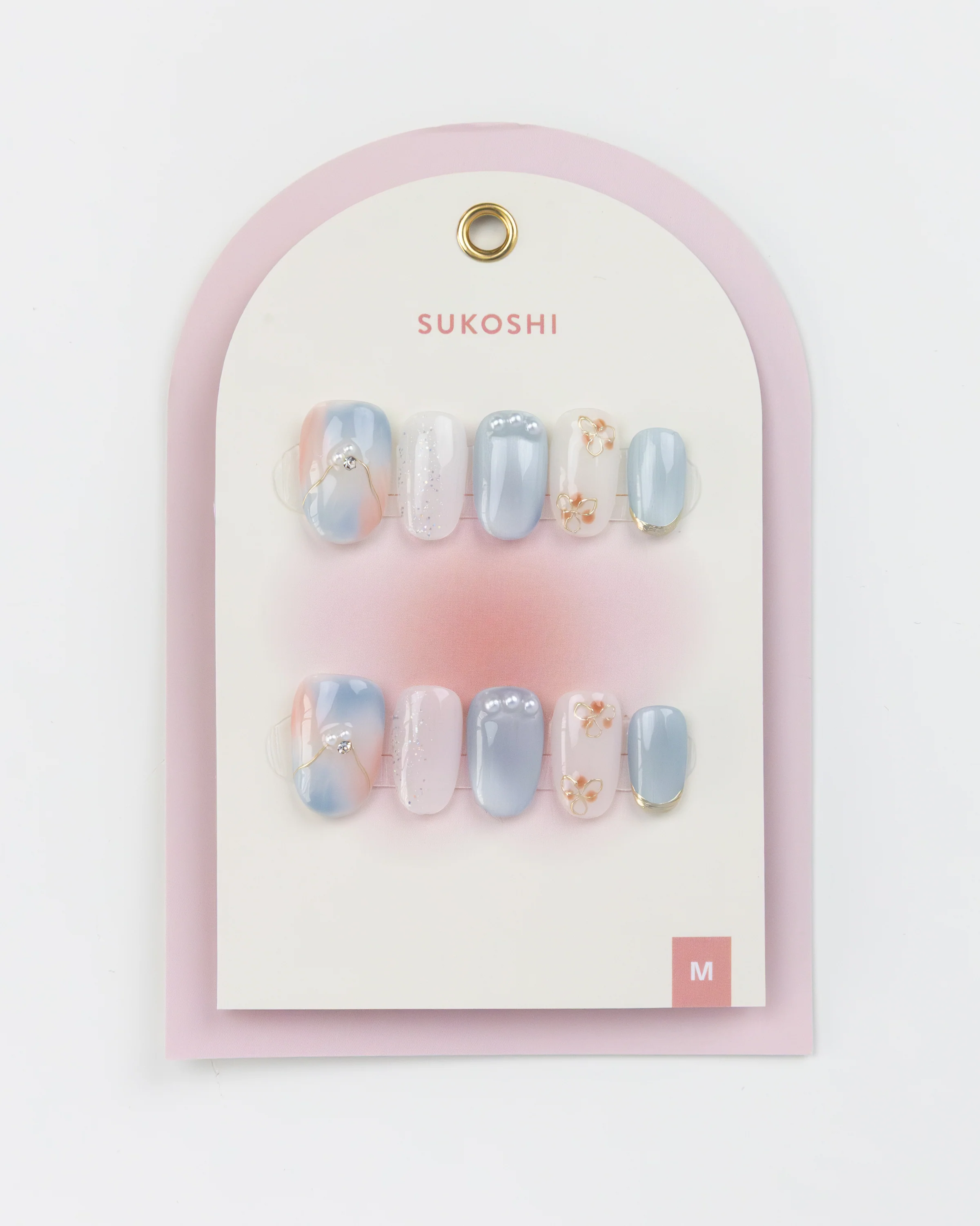 SUKOSHI Handmade Press-On Nails Morning Swim