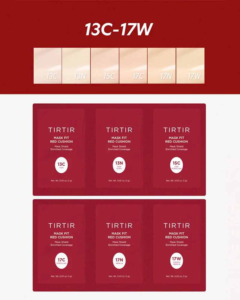 TIRTIR Mask Fit Red Cushion Mini Sample Pack 6g - Image 2
